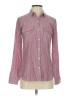 Express Stripes Burgundy Long Sleeve Blouse Size XS - photo 1