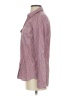 Express Stripes Burgundy Long Sleeve Blouse Size XS - photo 5