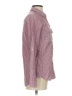 Express Stripes Burgundy Long Sleeve Blouse Size XS - photo 4