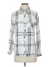 Rails 100% Rayon Plaid Silver Long Sleeve Button-Down Shirt Size S - photo 1