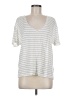 Gerard Darel Stripes Ivory Short Sleeve T-Shirt Size Med (3) - photo 1