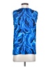 MICHAEL Michael Kors 100% Polyester Blue Sleeveless Blouse Size 4 - photo 2