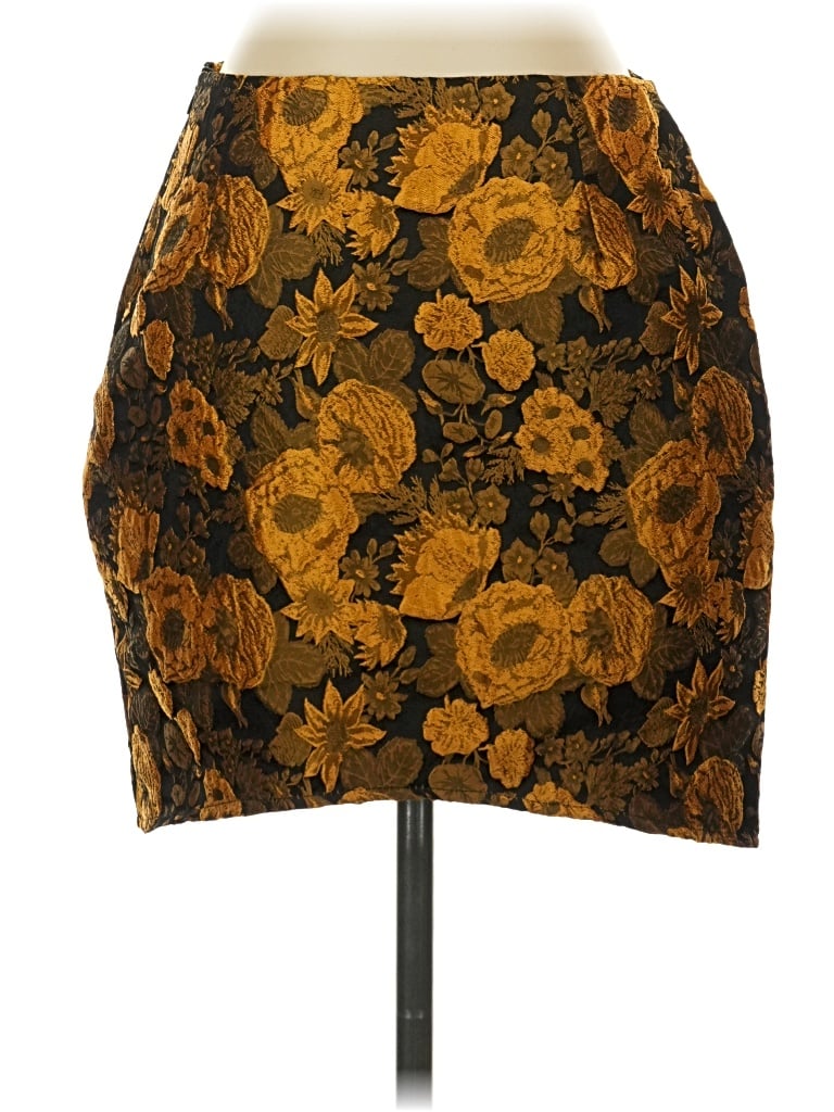 Pre-owned Kourt Formal Skirt In Gold