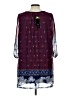 Iris Los Angeles 100% Polyester Paisley Blue Burgundy Casual Dress Size L - photo 2