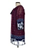 Iris Los Angeles 100% Polyester Paisley Blue Burgundy Casual Dress Size L - photo 5