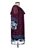 Iris Los Angeles 100% Polyester Paisley Blue Burgundy Casual Dress Size L - photo 4