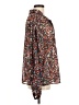 Shein 100% Polyester Floral Brown Long Sleeve Blouse Size 8 - 10 - photo 4
