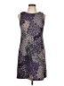 Connected Apparel Graphic Purple Cocktail Dress Size 10 (petite) - photo 1