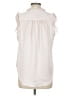 DKNY 100% Polyester Pink Ivory Sleeveless Blouse Size L - photo 2