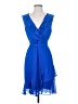 DKNY 100% Polyester Blue Cocktail Dress Size 4 - photo 1