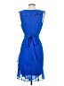 DKNY 100% Polyester Blue Cocktail Dress Size 4 - photo 2