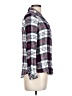 Jane Ashley 100% Rayon Plaid Blue Long Sleeve Button-Down Shirt Size L - photo 4
