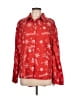 Emery Rose Stars Red Long Sleeve Blouse Size L - photo 1