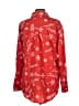 Emery Rose Stars Red Long Sleeve Blouse Size L - photo 2