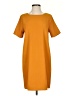 Everly 100% Polyester Solid Orange Casual Dress Size S - photo 1