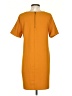 Everly 100% Polyester Solid Orange Casual Dress Size S - photo 2