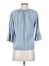 MICHAEL Michael Kors Blue 3/4 Sleeve Blouse Size S - photo 2