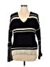Elan 100% Cotton Stripes Black Pullover Sweater Size L - photo 1