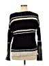 Elan 100% Cotton Stripes Black Pullover Sweater Size L - photo 2