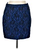 Moon Collection 100% Polyester Paisley Blue Formal Skirt Size L - photo 1