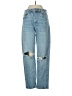 Zara Hearts Blue Jeans Size 4 - photo 1
