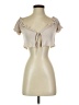Princess Polly 100% Polyester Tan Short Sleeve Top Size 2 - photo 1