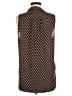 Three Eighty Two 100% Polyester Brown Black Sleeveless Blouse Size M - photo 2