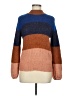 Soaked Color Block Brown Pullover Sweater Size M - photo 1