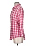 Fei Plaid Pink 3/4 Sleeve Button-Down Shirt Size S - photo 5
