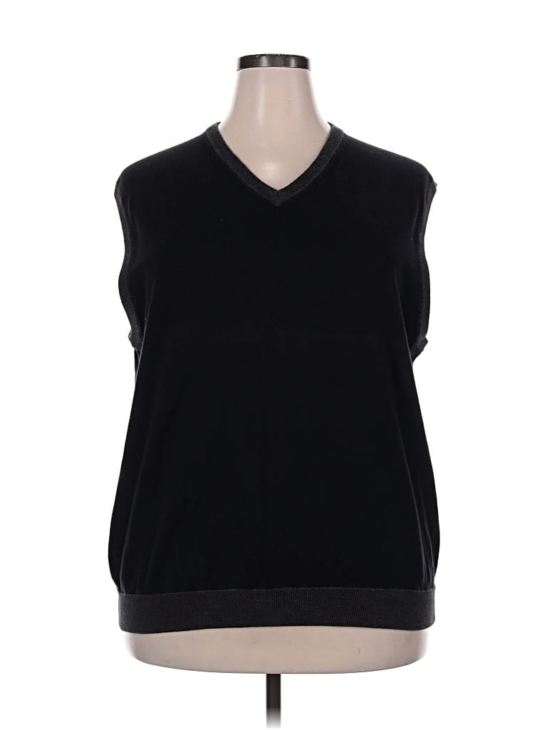 Pre-owned Madison Sweater Vest In Black