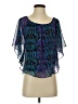Express Teal Short Sleeve Blouse Size XS - photo 1