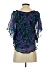 Express Teal Short Sleeve Blouse Size XS - photo 2