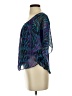 Express Teal Short Sleeve Blouse Size XS - photo 5