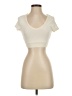 Shein Ivory Short Sleeve Top Size 2 - photo 1