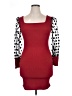 Shein Curve 100% Polyester Red Cocktail Dress Size 0X - photo 1