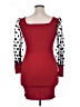 Shein Curve 100% Polyester Red Cocktail Dress Size 0X - photo 2