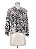 Banana Republic Animal Print Silver 3/4 Sleeve Blouse Size S - photo 1