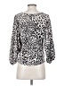 Banana Republic Animal Print Silver 3/4 Sleeve Blouse Size S - photo 2
