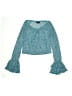 Limited Too 100% Polyester Teal Long Sleeve Blouse Size 12 - photo 1