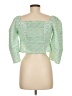 Levi's 100% Polyester Green 3/4 Sleeve Blouse Size M - photo 2
