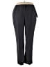 Le Suit 100% Polyester Gray Black Dress Pants Size 18 - photo 1