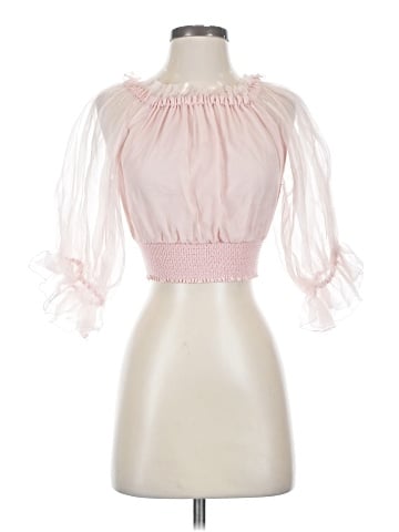Alice + Olivia 3/4 Sleeve Silk Top (view 1)