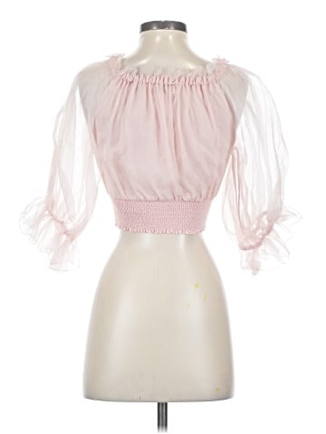 Alice + Olivia 3/4 Sleeve Silk Top (view 2)