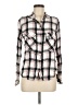 Sanctuary 100% Rayon Plaid Ivory Long Sleeve Button-Down Shirt Size M - photo 1