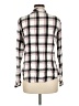Sanctuary 100% Rayon Plaid Ivory Long Sleeve Button-Down Shirt Size M - photo 2