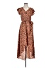 She + Sky Animal Print Brown Casual Dress Size S - photo 1