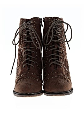 Bottines Jeffrey Campbell Ibiza Vinton - Cognac, Talon Moyen, Cuir - Taille US 6 (occasion)