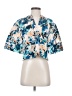Ulla Johnson 100% Cotton Tropical Blue Short Sleeve Blouse Size 0 - photo 1