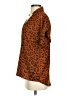 CAbi 100% Polyester Animal Print Orange Short Sleeve Blouse Size XS - photo 5