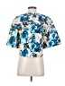 Ulla Johnson 100% Cotton Tropical Blue Short Sleeve Blouse Size 0 - photo 2